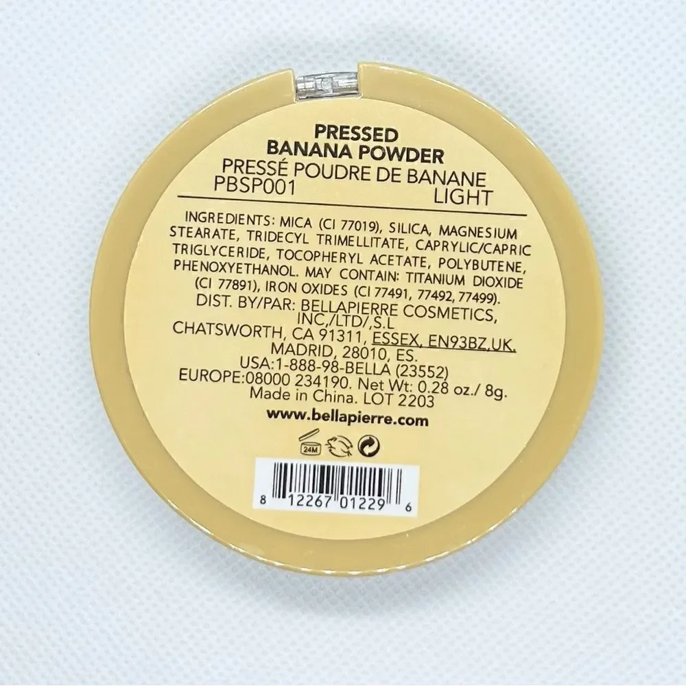 Bellapierre Cosmetics Pressed Banana Setting Powder LIGHT, Full Size, New‎